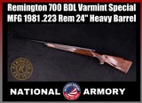 1981 Remington Model 700 BDL Varmint Special .223 Rem 24