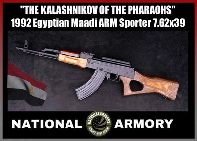 1992 Egyptian Maadi ARM Sporter ACC/Intrac 7.62x39 AKM Rifle 16.30