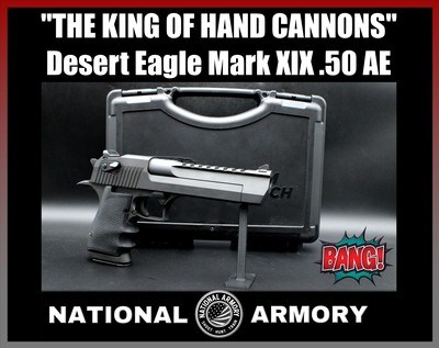Magnum Research Desert Eagle Mark XIX .50 AE Black Oxide Hand Cannon! - Image 1 of 24
