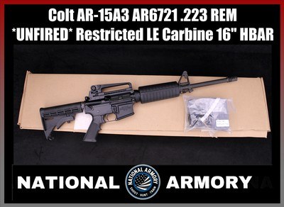 Colt AR-15A3 AR6721 Restricted LE Carbine 5.56 NATO 16