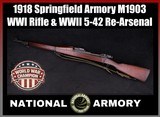 1918 WWI Springfield Armory Model 1903 WWII Rebuild 5-42 SA Barrel .30-06 M1903 - Image 1 of 25