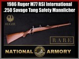1986 Ruger M77 RSI International .250 Savage Tang Safety Mannlicher Stock *PRISTINE CONDITION* - Image 1 of 25