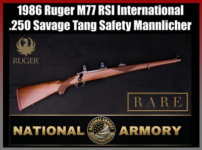 1986 Ruger M77 RSI International .250 Savage Tang Safety Mannlicher Stock *PRISTINE CONDITION* - Image 1 of 25