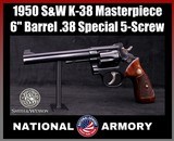 1950 Smith & Wesson K-38 Masterpiece Pre-Model 14 6