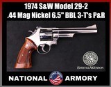 1974 Smith & Wesson Model 29-2 .44 Magnum Nickel 6.5
