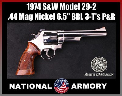 1974 Smith & Wesson Model 29-2 .44 Magnum Nickel 6.5