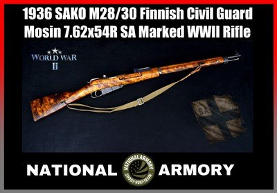 1936 SAKO Finnish M28/30 Civil Guard Mosin-Nagant SK.Y SA Rifle - Image 1 of 25