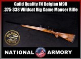 FN Belgian Mauser M-98 Custom Guild Quality .375-338 Wildcat 26