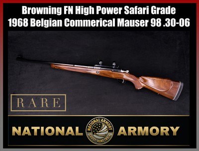 1968 Browning FN High Power Safari Grade .30-06 SPRG Belgian Mauser 98 *STUNNER* - Image 1 of 25