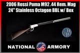 Rossi Puma M92 Stainless Octagon .44 Mag 24