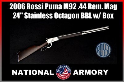 Rossi Puma M92 Stainless Octagon .44 Mag 24