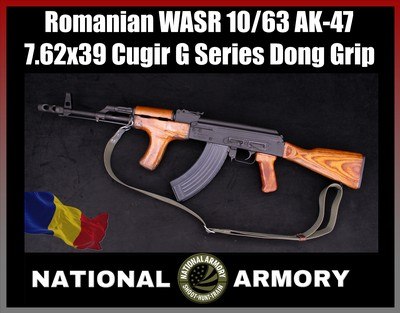 Romanian WASR 10/63 AK-47 7.62x39 Cugir G Series Dong Grip Optic Rail AK47 - Image 1 of 25