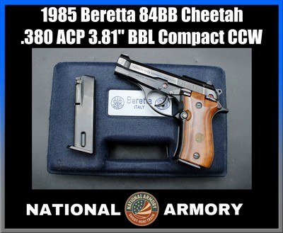 1985 Beretta 84 BB Cheetah.380 ACP 3.81