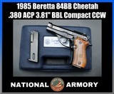 1985 Beretta 84 BB Cheetah.380 ACP 3.81