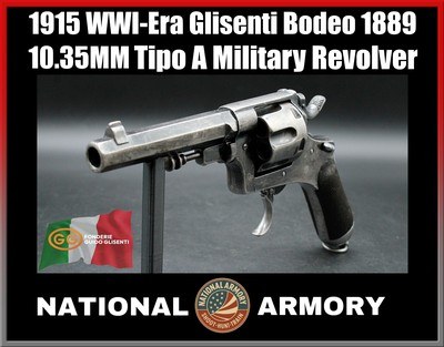1915 Glisenti Bodeo 1889 10.35MM Folding Trigger Pre-WWI Italian Tipo A Military Revolver - Image 1 of 20