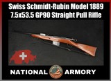 Swiss Schmidt-Rubin Model 1889 7.5x53.5 GP90 Straight Pull Rifle - Image 1 of 25