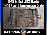 WWII ROF Radway Green 1945 British .303 Blank 1,440 Round Ammunition Crate - Image 1 of 7