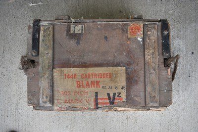 WWII ROF Radway Green 1945 British .303 Blank 1,440 Round Ammunition Crate - Image 3 of 7