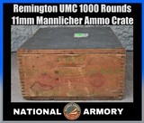 Original Sealed Remington UMC 1000 Rounds 11mm Mannlicher Ammo Crate - Image 1 of 5