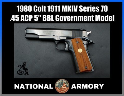 1980 Colt 1911 MKIV Series 70 .45 ACP 5