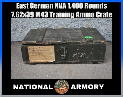 Cold War Era East German NVA 1,400 Rounds 7.62x39 M43 Training Ammo Crate - Image 1 of 6