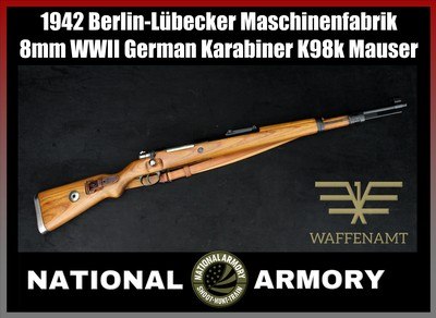 1942 DUV Mauser K98k 8mm WWII German Karabiner Matching WaA214 Wehrmacht - Image 1 of 25