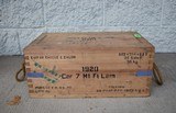 Vintage 1969 Brazilian Army Wooden 7.62 NATO Ammunition Linked Ammo Crate - Image 4 of 5