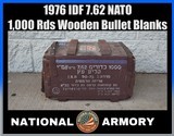 1976 IDF Israeli IMI 7.62 NATO 1,000 Rds Wooden Bullet Blanks Ammo Crate - Image 1 of 5