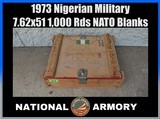 1973 Nigerian 7.62x51 NATO Blank Ammo Crate 1,000 Rds OFK Kaduna Military Surplus - Image 1 of 5