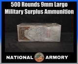 Sealed 500 Rounds 9mm Largo Military Surplus Ammunition in Steel Spam Can - Image 1 of 6