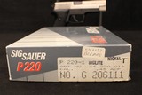 1992 Sig Sauer P220 West German .45 ACP Two-Tone Nickel *Unfired New Old Stock* - Image 8 of 25