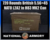 720 Rounds British Radway Green 5.56×45 NATO L2A2 (SS109) in H83 MK2 Can - Image 1 of 11
