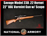 Post WWII Savage 23D .22 Hornet 22