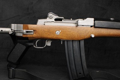 1990 Ruger Mini-14 GB Stainless Paratrooper Factory Side Folder .223 REM / 5.56 NATO - Image 8 of 25