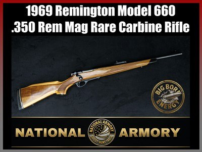 1969 Remington Model 660 Magnum .350 Rem Mag Rare Carbine Rifle - Image 1 of 25