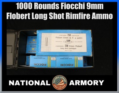 1000 Rounds Fiocchi 9mm Flobert Long Shot Rimfire Ammo w/ US Military Can - Image 1 of 7