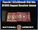 Rare Fiocchi 7.62x38R 950 Rounds M1895 Nagant Revolver Ammunition - Image 1 of 9