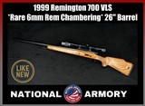 1999 Remington 700 VLS 6mm Rem Rare Chambering 26