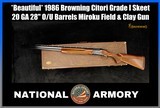 1986 Browning Citori Grade I Skeet 20 Gauge 28