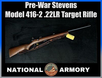 Pre-WWII Stevens Model 416-2 .22LR Target Rifle - Image 1 of 25