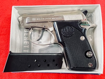 Beretta 21a nickel .25 - Image 3 of 8
