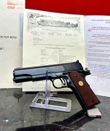 UNBELIVIABLE!!! 1961 Factory Inscribed Colt National Match .45acp sent to JFK's Asst. Director to the BUDGET OFFICE in 1961!! W/ Colt Factory Lett - 19 of 20