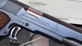 UNBELIVIABLE!!! 1961 Factory Inscribed Colt National Match .45acp sent to JFK's Asst. Director to the BUDGET OFFICE in 1961!! W/ Colt Factory Lett - 5 of 20