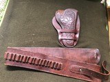 ANTIQUE BIFFAR HOLSTER WITH CARTRIDGE BELT COWBOY SHOOTING HOLSTER - 9 of 12