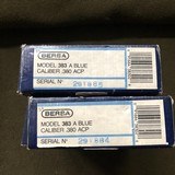 VINTAGE PAIR BERSA MODEL 383 .380 ACP NEW IN BOX CONSECTIVE NUMBERS - 2 of 9