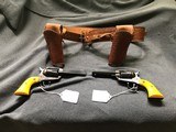 VINTAGE COWBOY ACTION RIG 2 357 PISTOLS WITH DOUBLE HOLSTER AND BELT - 2 of 10