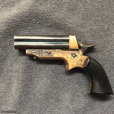 ANTIQUE 1859 SHARPS PEPPERBOX PISTOL .30 rf cal. ANTIQUE PISTOL