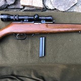 ITHACA X-5 LIGHTING .22 RIFLE VINTAGE ITHACA SEMI-AUTO RIFLE WITH SCOPE - 4 of 10