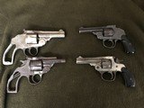 ANTIQUE IVER JOHNSON TOPBREAK PISTOL AND 3 OTHER ANTIQUE PISTOLS