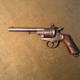 RARE CIVIL WAR ERA LEFAUCHEUX PINFIRE PISTOL FLORAL ENGRAVING